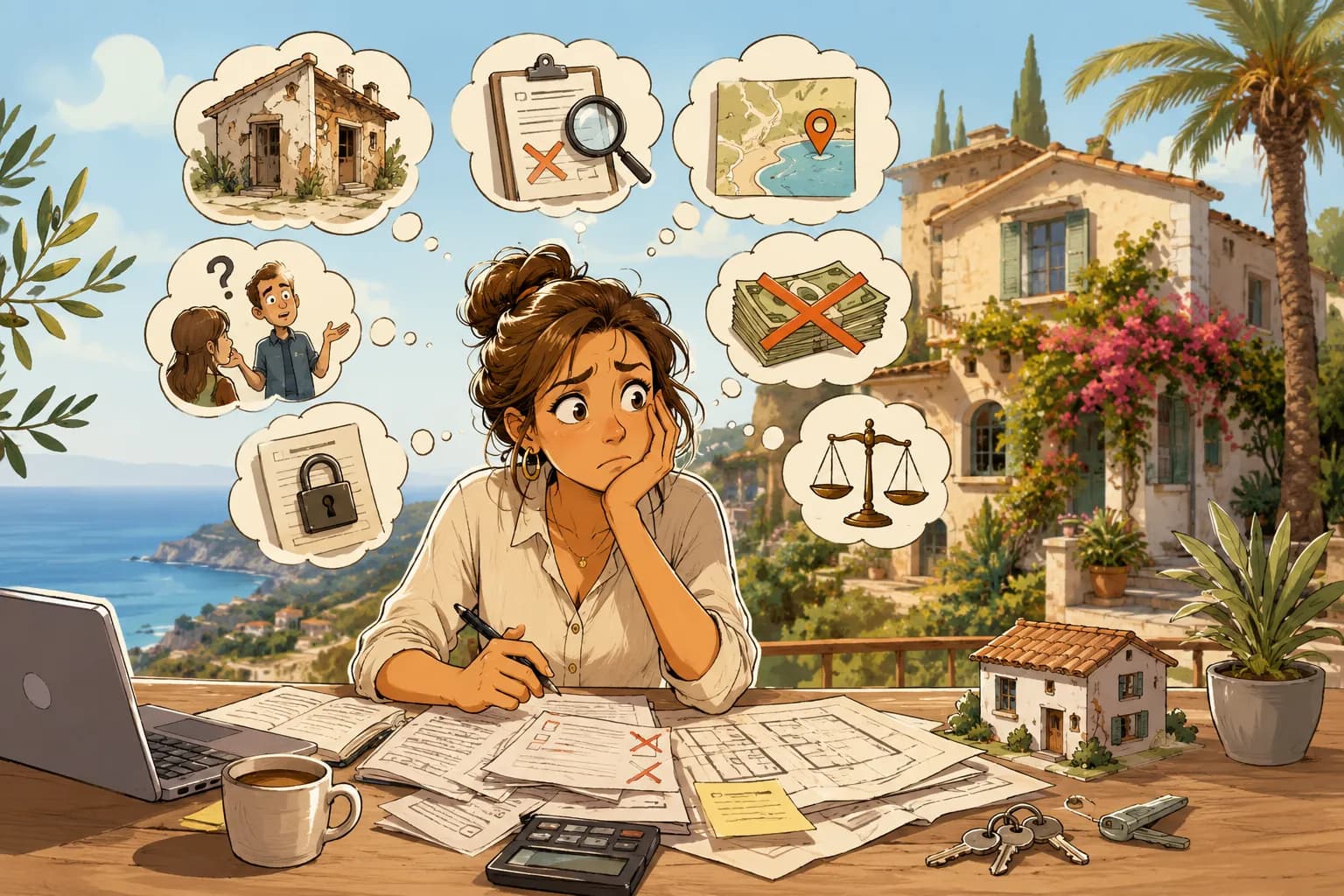 International buyer reviewing property documents with an independent lawyer in Mallorca before signing.